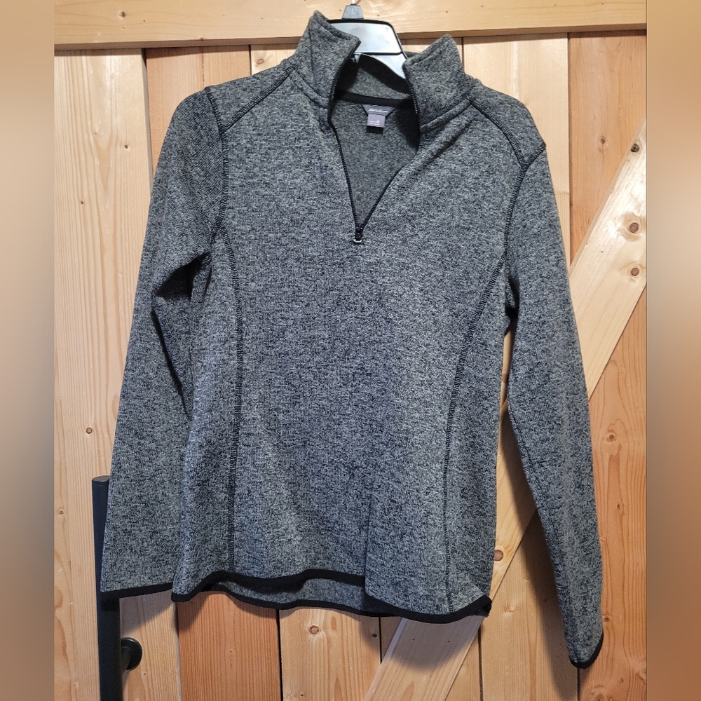 Women's Eddie Bauer Gray Quarter-Zip Sweater